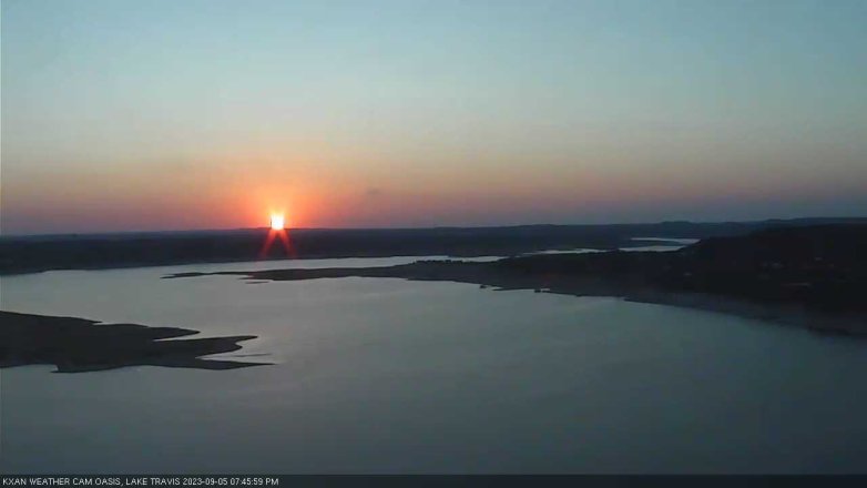 Lake Travis webcam, September 5, 2023 7:45 PM CT
