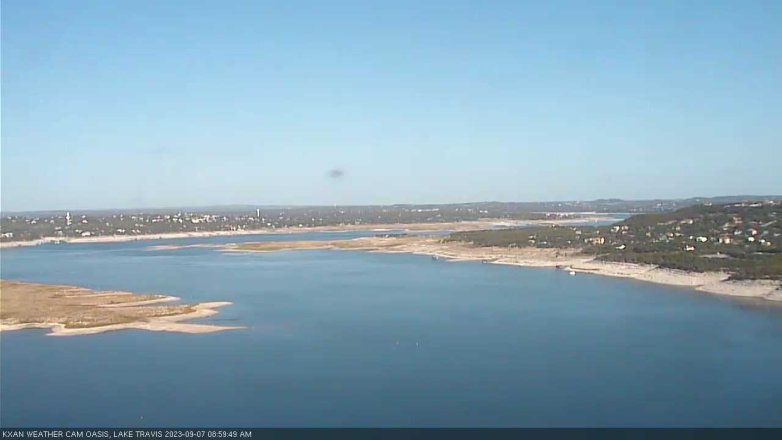 Lake Travis webcam, September 7, 2023 9:00 AM CT