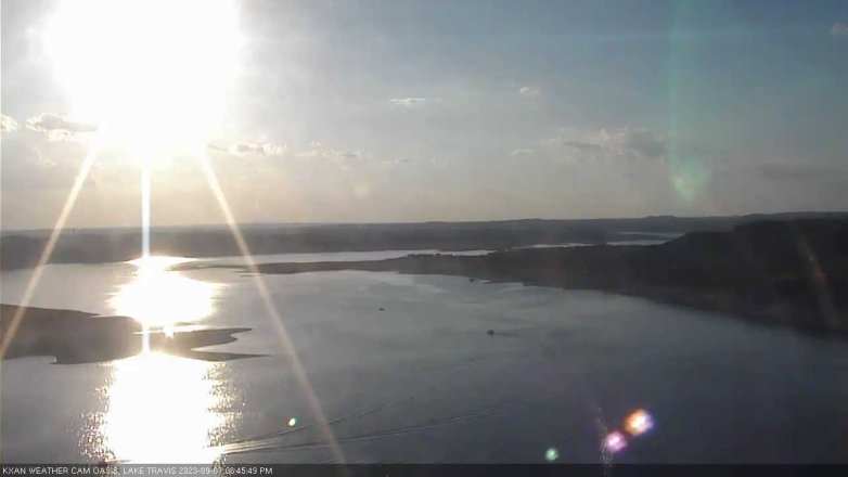 Lake Travis webcam, September 7, 2023 6:45 PM CT