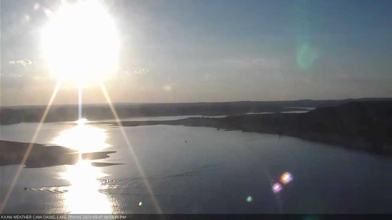 Lake Travis webcam, September 7, 2023 7:00 PM CT