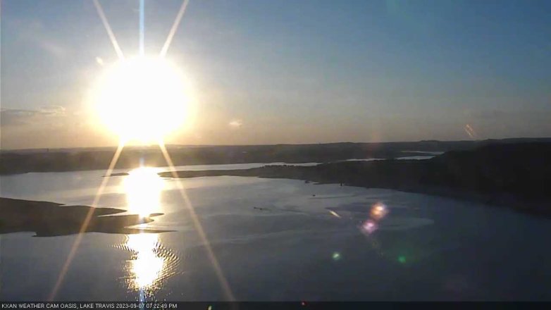 Lake Travis webcam, September 7, 2023 7:25 PM CT