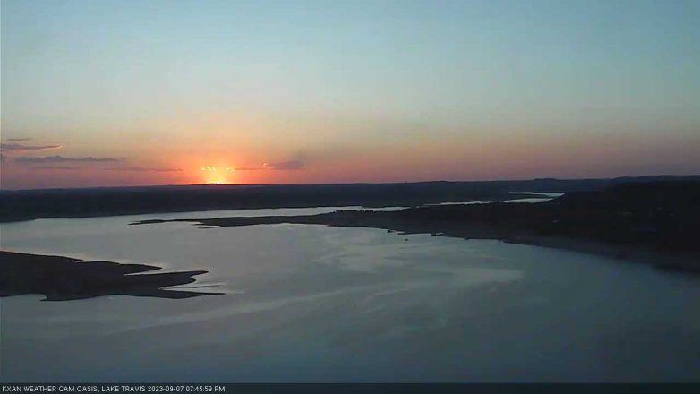 Lake Travis webcam, September 7, 2023 7:45 PM CT