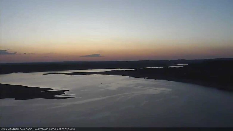 Lake Travis webcam, September 7, 2023 8:00 PM CT