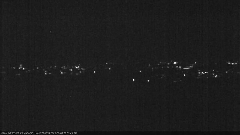 Lake Travis webcam, September 7, 2023 10:00 PM CT