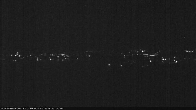Lake Travis webcam, September 7, 2023 10:25 PM CT