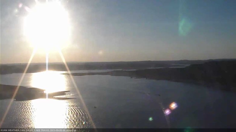 Lake Travis webcam, September 8, 2023 7:00 PM CT