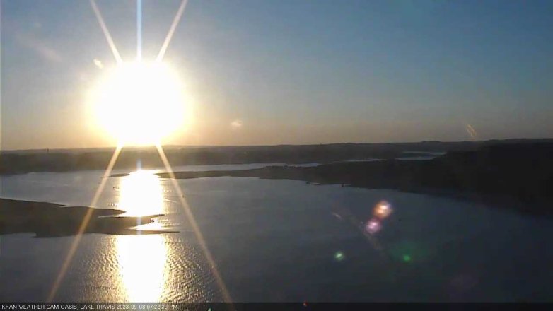 Lake Travis webcam, September 8, 2023 7:25 PM CT