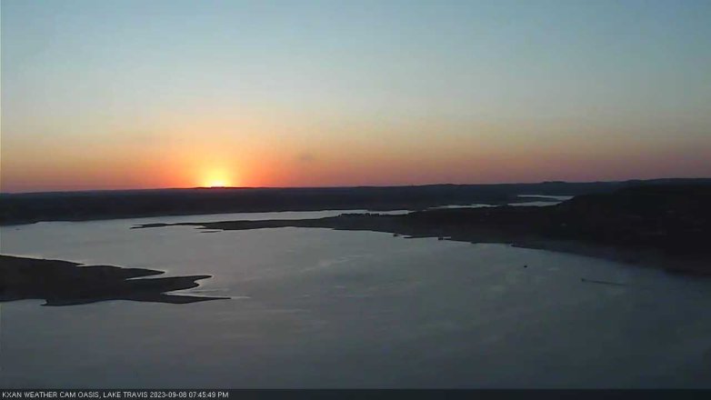 Lake Travis webcam, September 8, 2023 7:45 PM CT