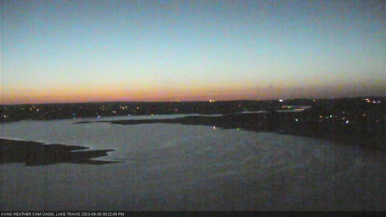 Lake Travis webcam, September 8, 2023 8:25 PM CT