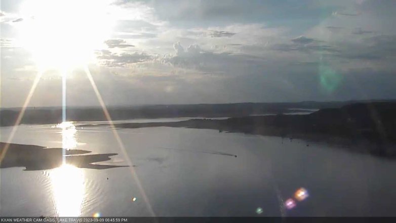 Lake Travis webcam, September 9, 2023 6:45 PM CT