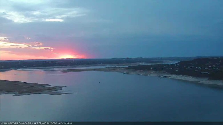 Lake Travis webcam, September 9, 2023 7:45 PM CT