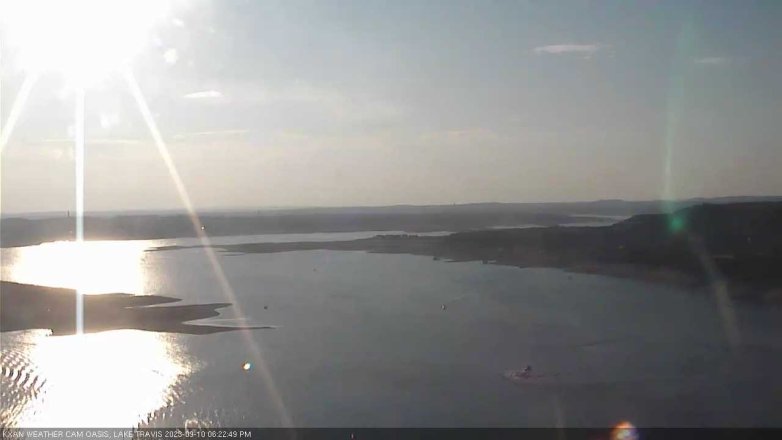Lake Travis webcam, September 10, 2023 6:25 PM CT