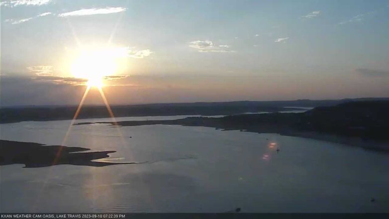 Lake Travis webcam, September 10, 2023 7:25 PM CT