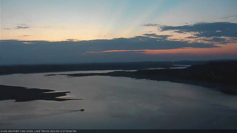 Lake Travis webcam, September 10, 2023 8:00 PM CT
