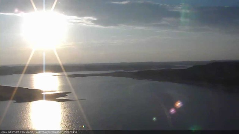 Lake Travis webcam, September 11, 2023 7:00 PM CT
