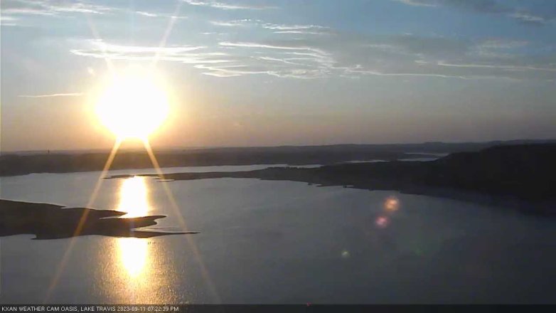 Lake Travis webcam, September 11, 2023 7:25 PM CT