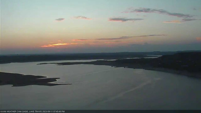 Lake Travis webcam, September 11, 2023 7:45 PM CT