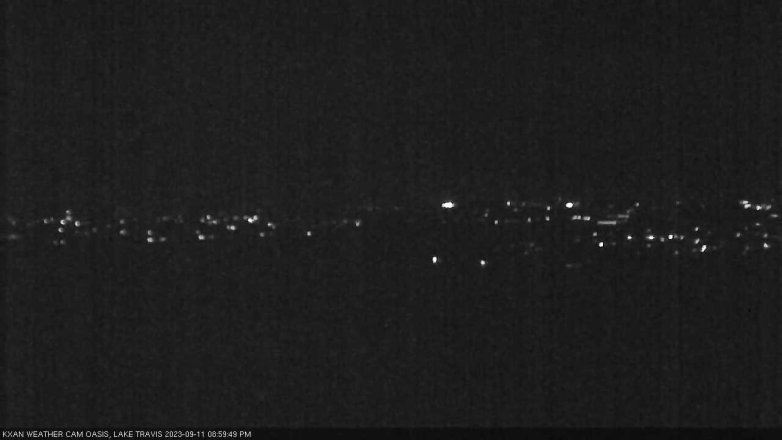 Lake Travis webcam, September 11, 2023 9:00 PM CT