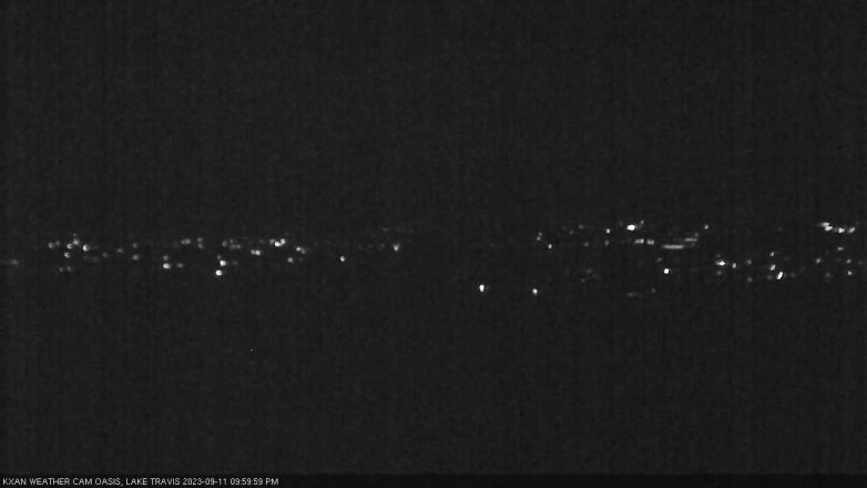 Lake Travis webcam, September 11, 2023 10:00 PM CT