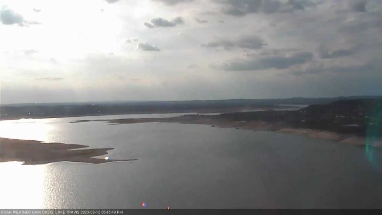 Lake Travis webcam, September 12, 2023 5:45 PM CT