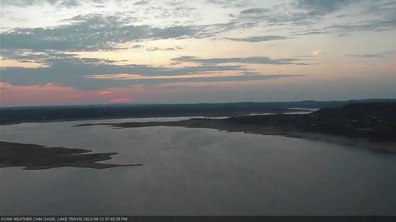 Lake Travis webcam, September 12, 2023 7:45 PM CT