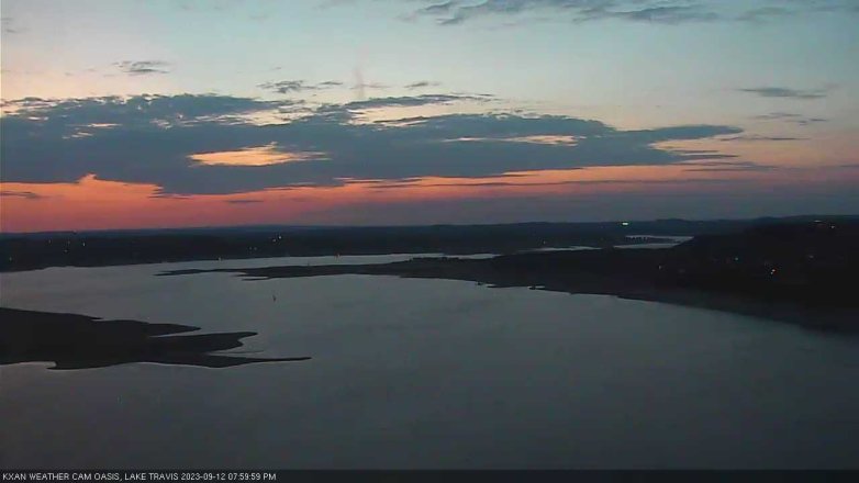 Lake Travis webcam, September 12, 2023 8:00 PM CT
