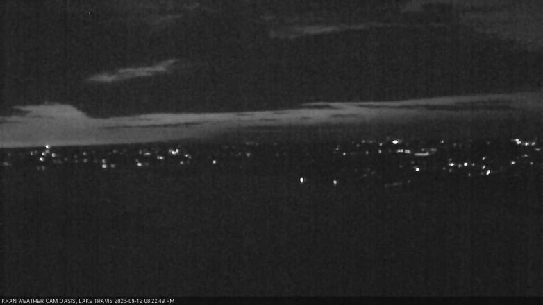 Lake Travis webcam, September 12, 2023 8:25 PM CT