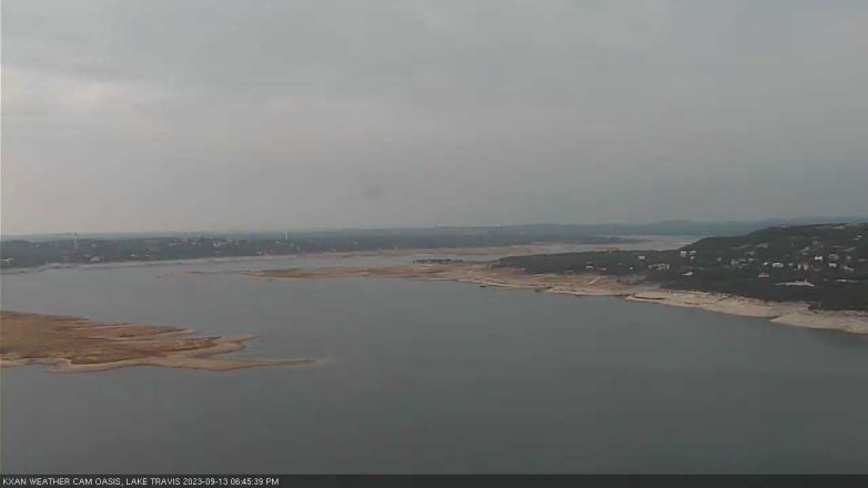 Lake Travis webcam, September 13, 2023 6:45 PM CT