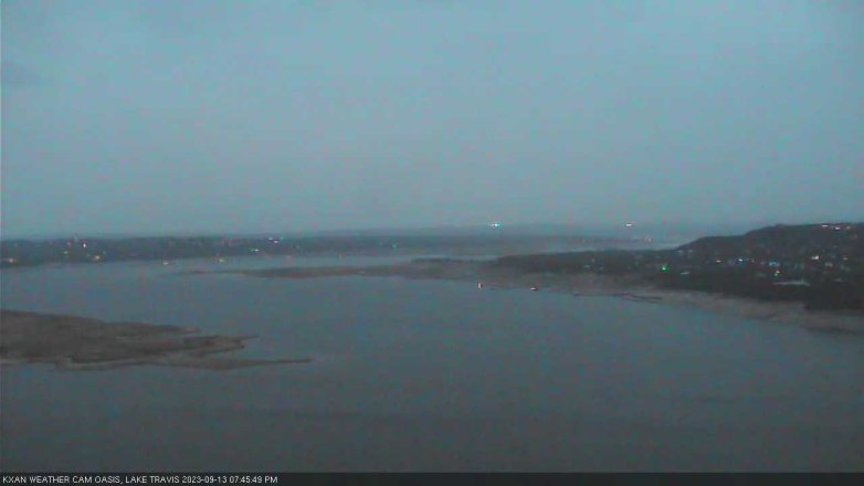 Lake Travis webcam, September 13, 2023 7:45 PM CT