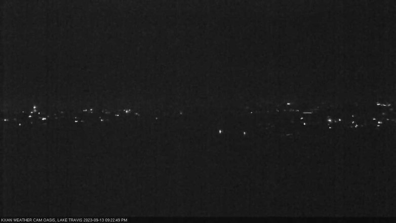 Lake Travis webcam, September 13, 2023 9:25 PM CT