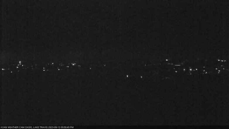 Lake Travis webcam, September 13, 2023 10:00 PM CT