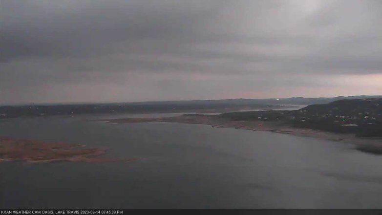 Lake Travis webcam, September 14, 2023 7:45 PM CT