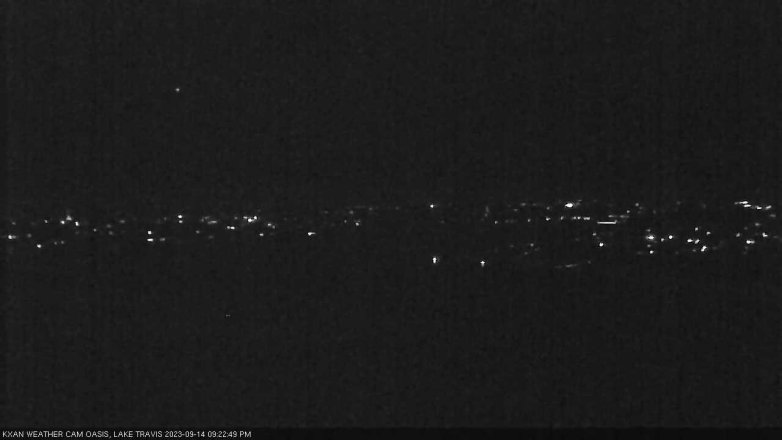 Lake Travis webcam, September 14, 2023 9:25 PM CT