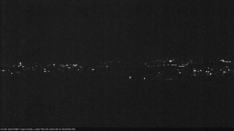Lake Travis webcam, September 14, 2023 9:45 PM CT