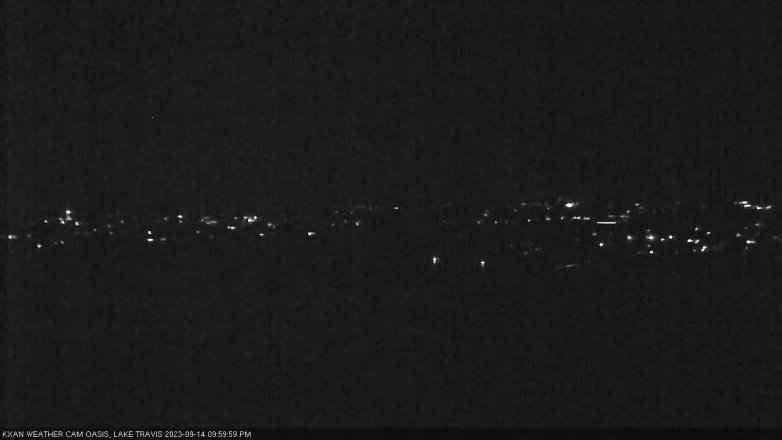 Lake Travis webcam, September 14, 2023 10:00 PM CT