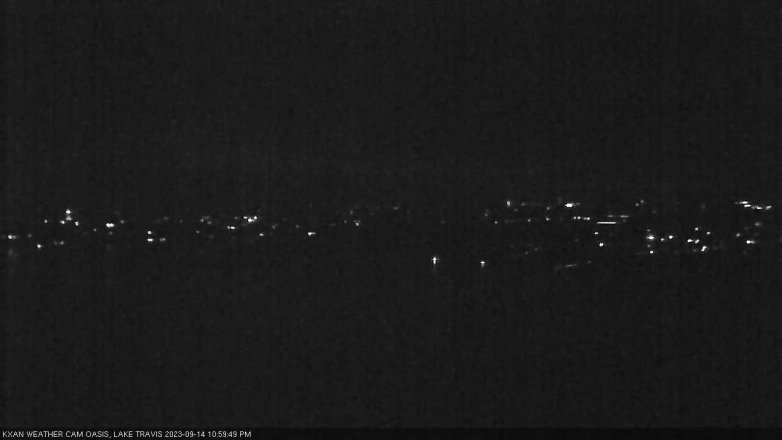 Lake Travis webcam, September 14, 2023 11:00 PM CT
