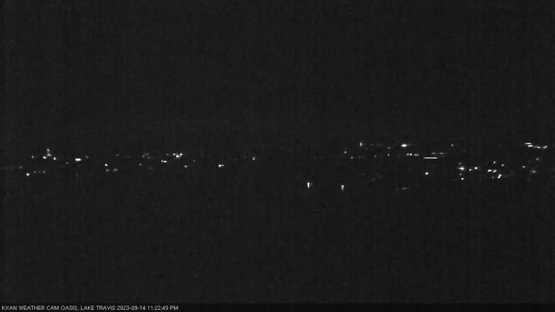 Lake Travis webcam, September 14, 2023 11:25 PM CT