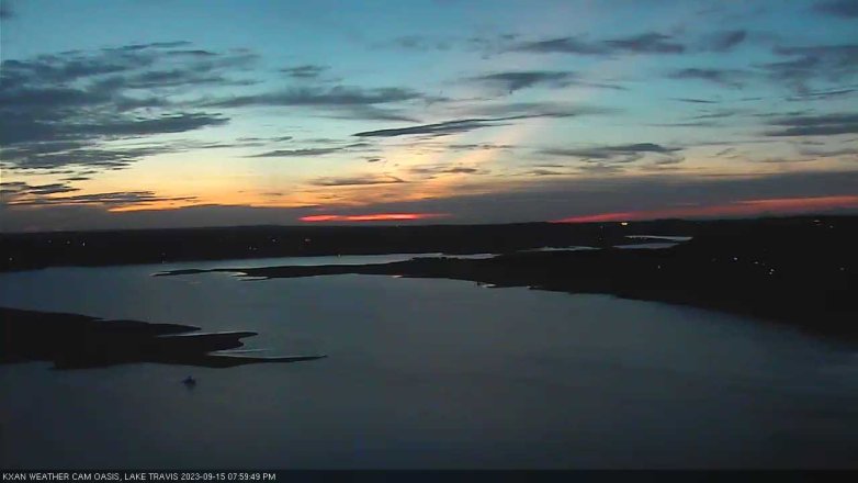 Lake Travis webcam, September 15, 2023 8:00 PM CT