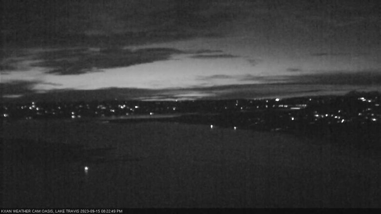 Lake Travis webcam, September 15, 2023 8:25 PM CT