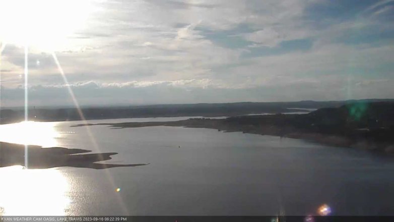Lake Travis webcam, September 16, 2023 6:25 PM CT