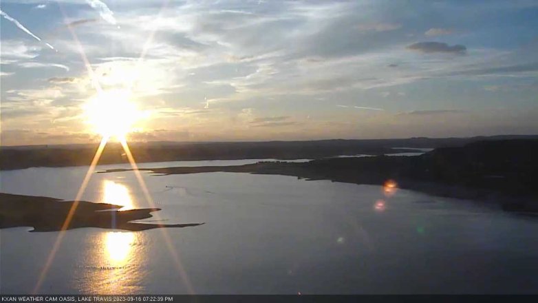 Lake Travis webcam, September 16, 2023 7:25 PM CT