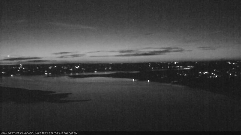Lake Travis webcam, September 16, 2023 8:25 PM CT