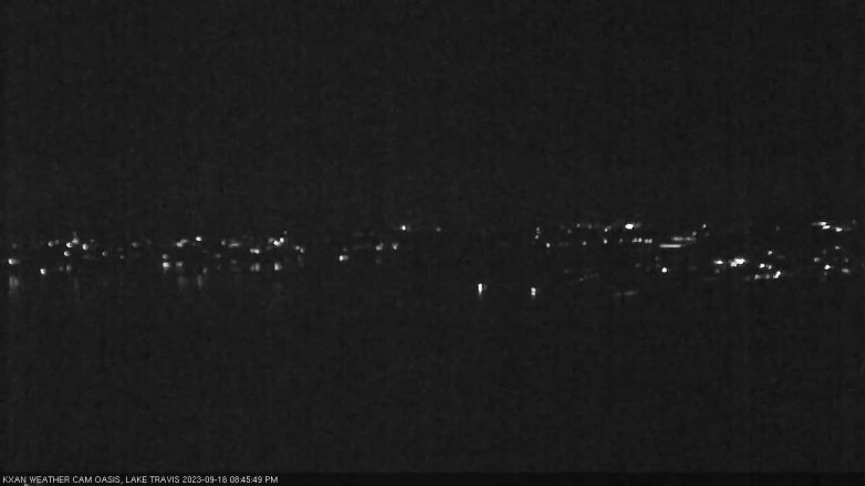 Lake Travis webcam, September 16, 2023 8:45 PM CT