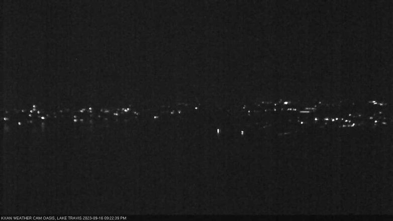 Lake Travis webcam, September 16, 2023 9:25 PM CT
