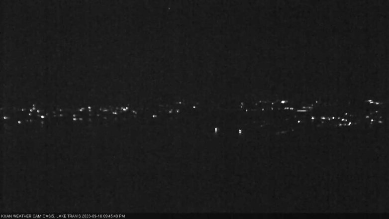 Lake Travis webcam, September 16, 2023 9:45 PM CT