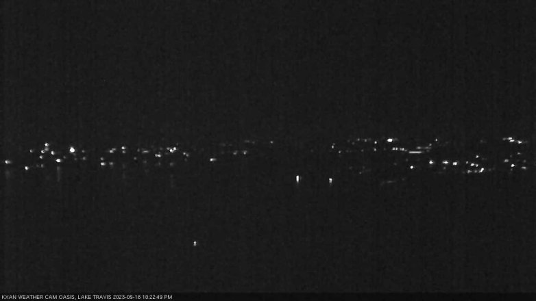 Lake Travis webcam, September 16, 2023 10:25 PM CT