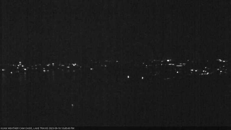 Lake Travis webcam, September 16, 2023 10:45 PM CT