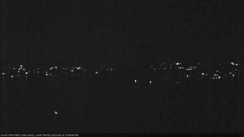 Lake Travis webcam, September 16, 2023 11:00 PM CT