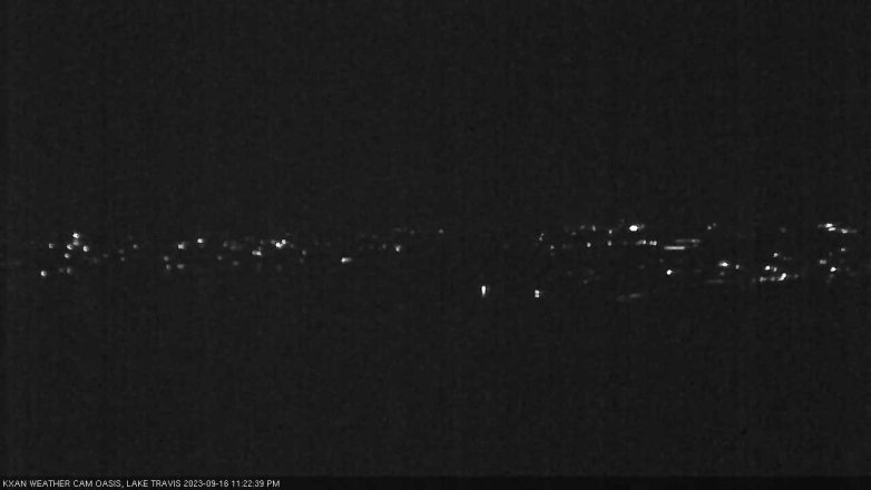 Lake Travis webcam, September 16, 2023 11:25 PM CT