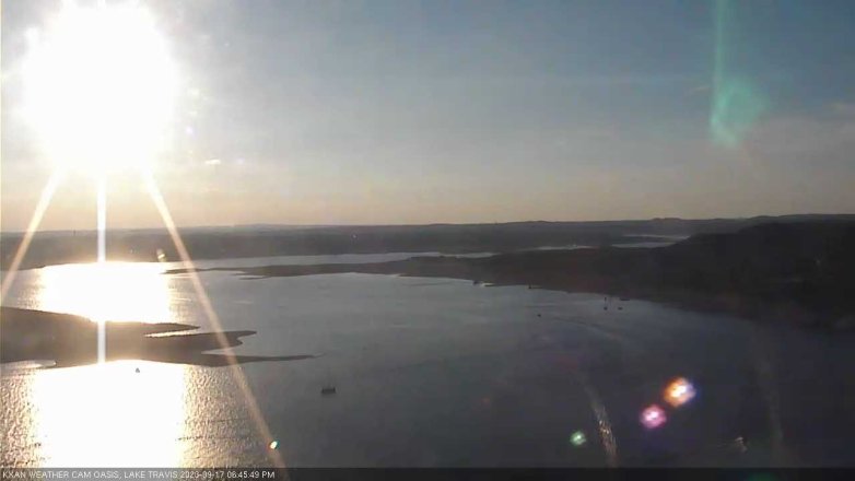 Lake Travis webcam, September 17, 2023 6:45 PM CT